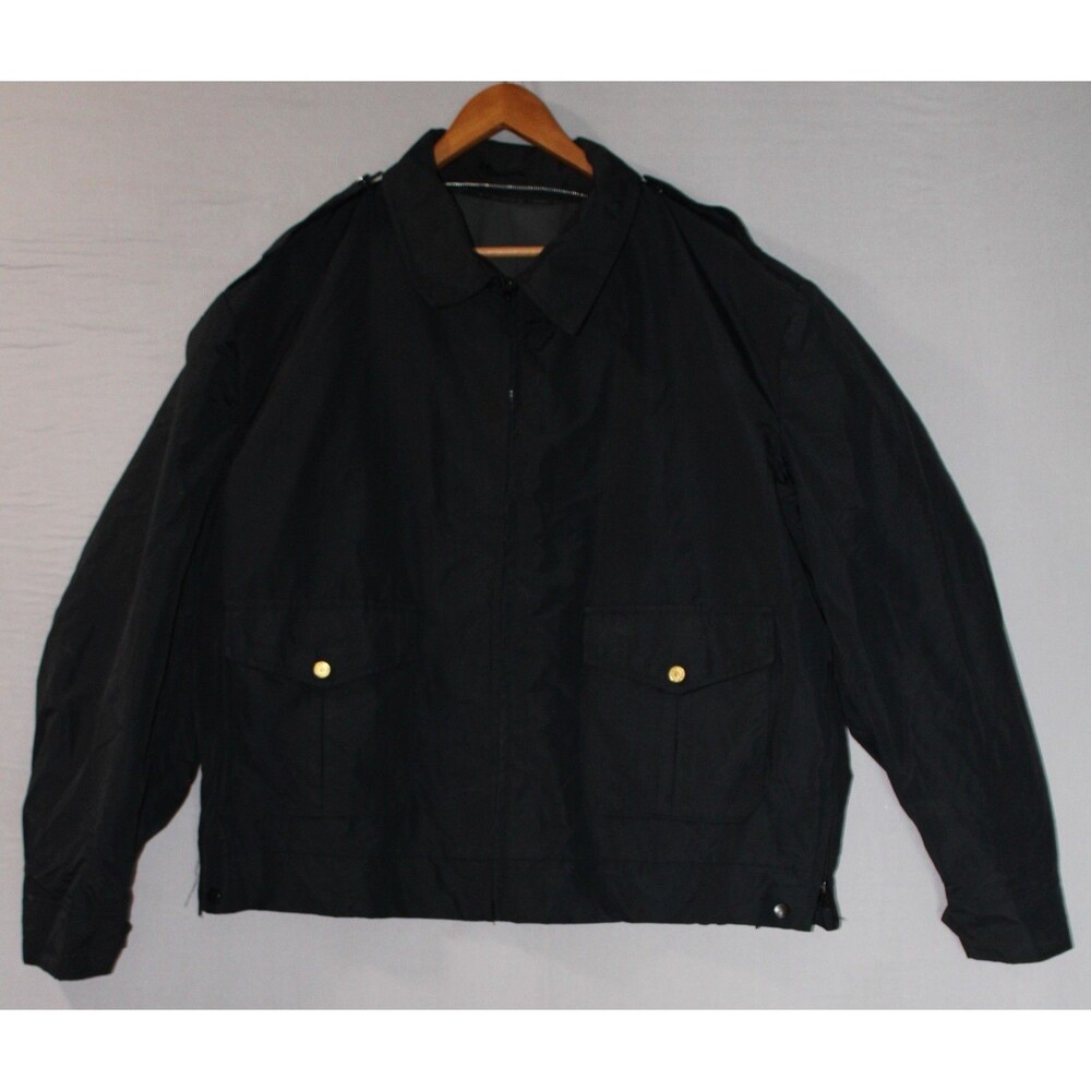 Vintage Blauer Police Jacket Mens XL Black Law Enforcement Full Zip Made USA 90s